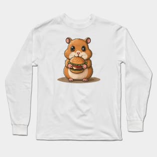 Hamster burger art Long Sleeve T-Shirt